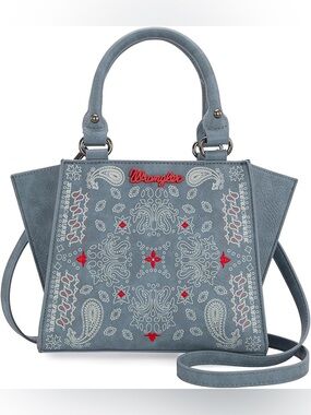NWOT! Wrangler Western Paisley Print Satchel Bag, “Paisley-Jean”